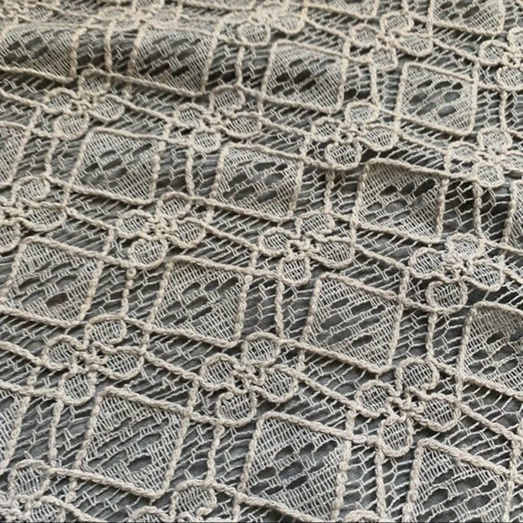 Unbranded. Navy Blue Granny Core Coastal Grandma Outdoors Lace/Floral Scarf - Picture 6 of 7